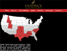 Tablet Screenshot of headrickoutdoormedia.com